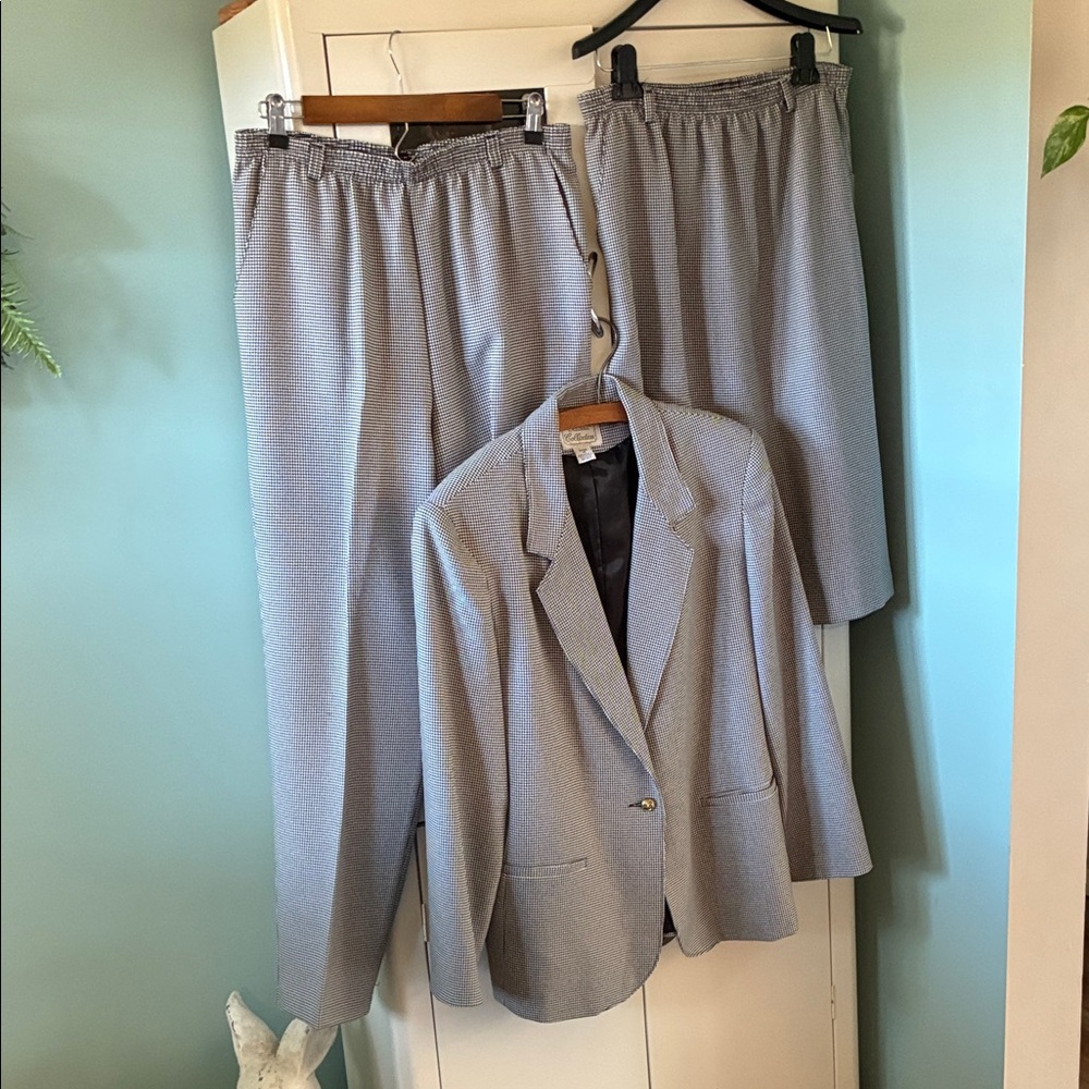 Classic Collection sz 14 Vintage 3-piece Suit Set euc